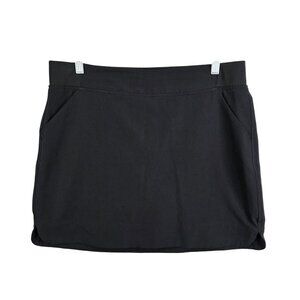 Womens 32 Cool Black Tech Skort Skirt Athletic Polyester Spandex Blend Stretch M